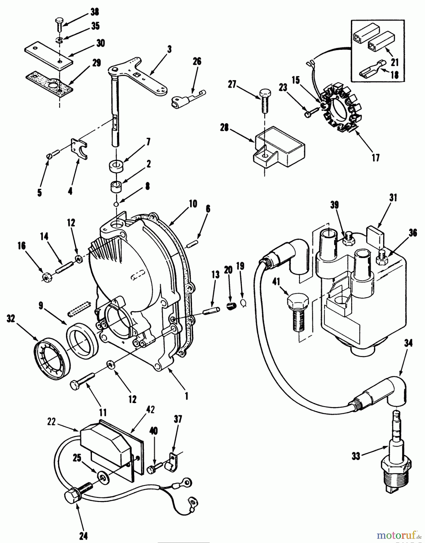 Toro Neu Mowers, Lawn & Garden Tractor Seite 1 31-12K802 (312-8) - Toro 312-8 Garden Tractor, 1991 (1000001-1999999) GEARCASE AND IGNITION CONTROLS