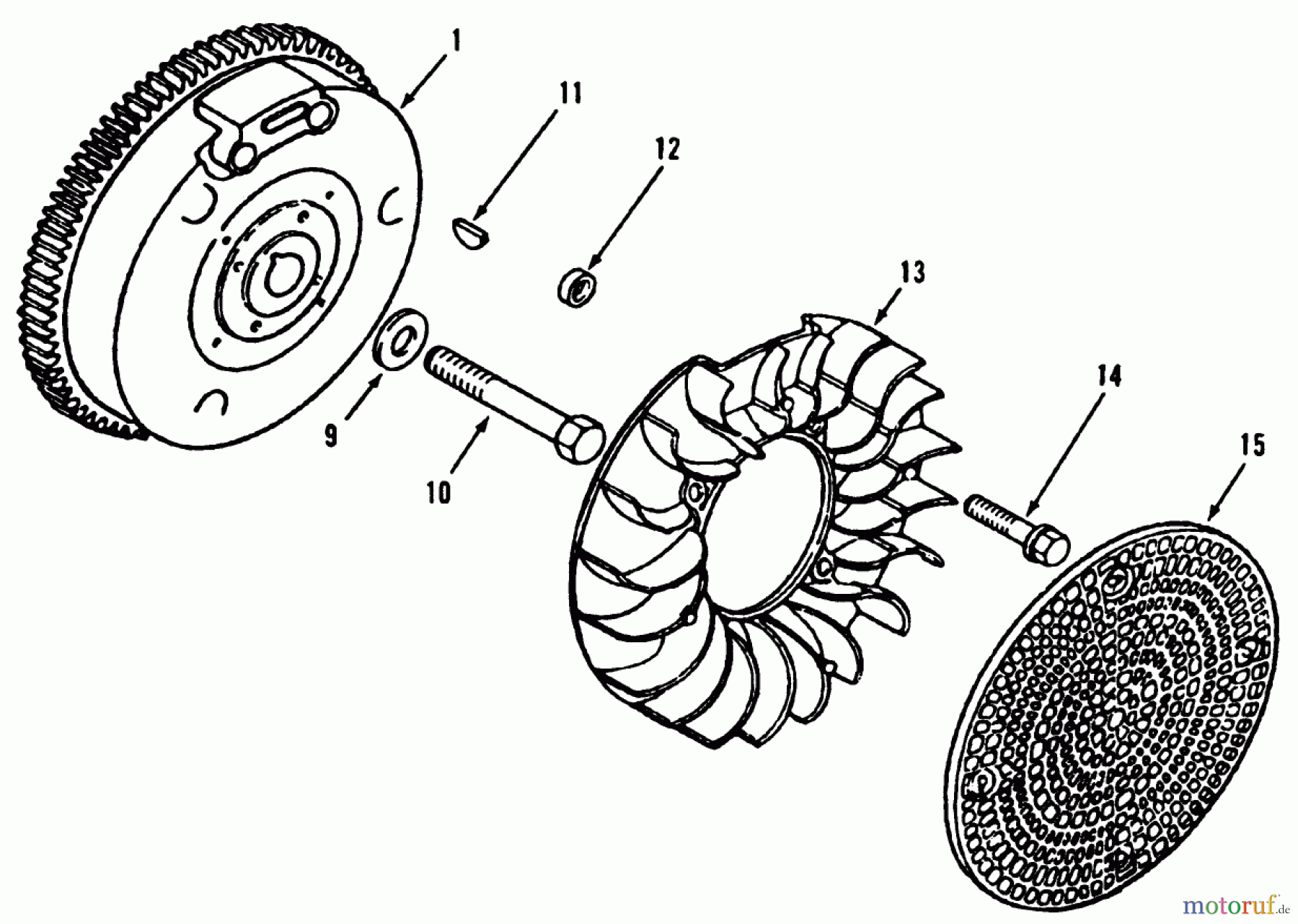 Toro Neu Mowers, Lawn & Garden Tractor Seite 1 31-12K802 (312-8) - Toro 312-8 Garden Tractor, 1991 (1000001-1999999) KOHLER FLYWHEEL
