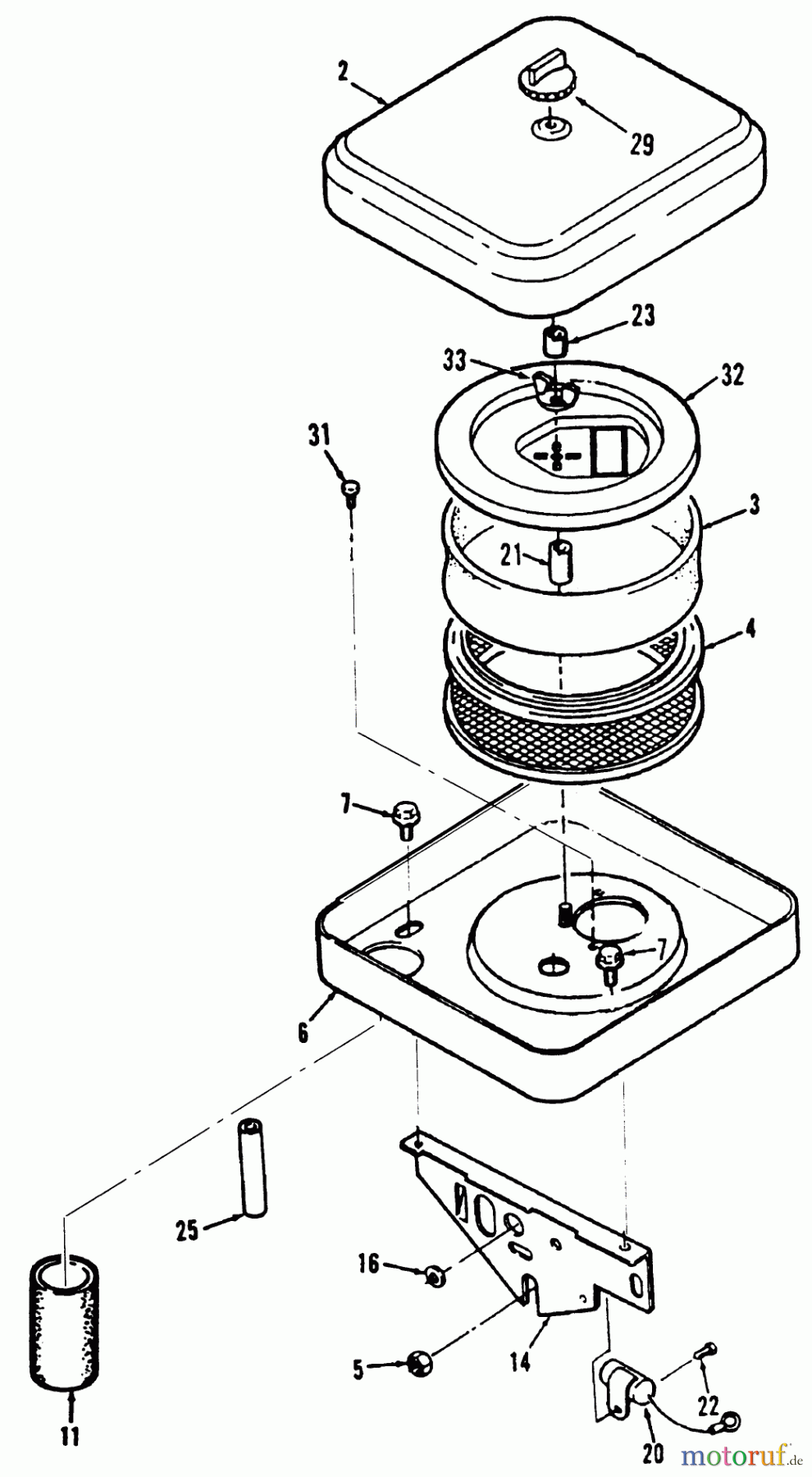 Toro Neu Mowers, Lawn & Garden Tractor Seite 1 31-10K803 (310-8) - Toro 310-8 Garden Tractor, 1992 (2000001-2999999) AIR CLEANER POWER PLUS