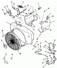 Toro 31-10K803 (310-8) - 310-8 Garden Tractor, 1992 (2000001-2999999) Ersatzteile BLOWER HOUSING AND GOVERNOR POWER PLUS
