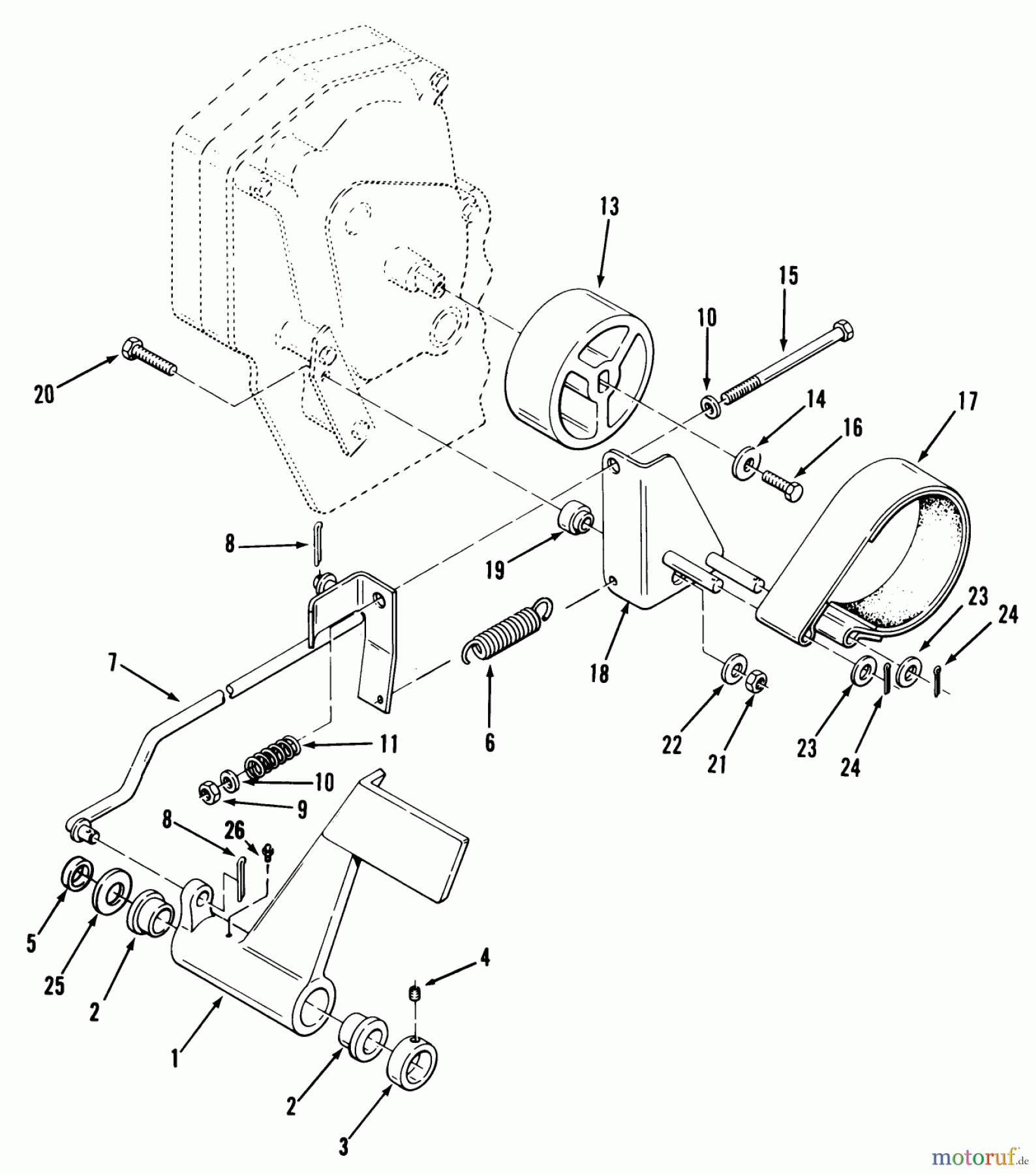 Toro Neu Mowers, Lawn & Garden Tractor Seite 1 31-10K803 (310-8) - Toro 310-8 Garden Tractor, 1992 (2000001-2999999) CLUTCH, BRAKE AND SPEED CONTROL LINKAGE 312-H & 416-H