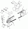Toro 31-10K803 (310-8) - 310-8 Garden Tractor, 1992 (2000001-2999999) Ersatzteile DRIVE BELT AND PULLEYS