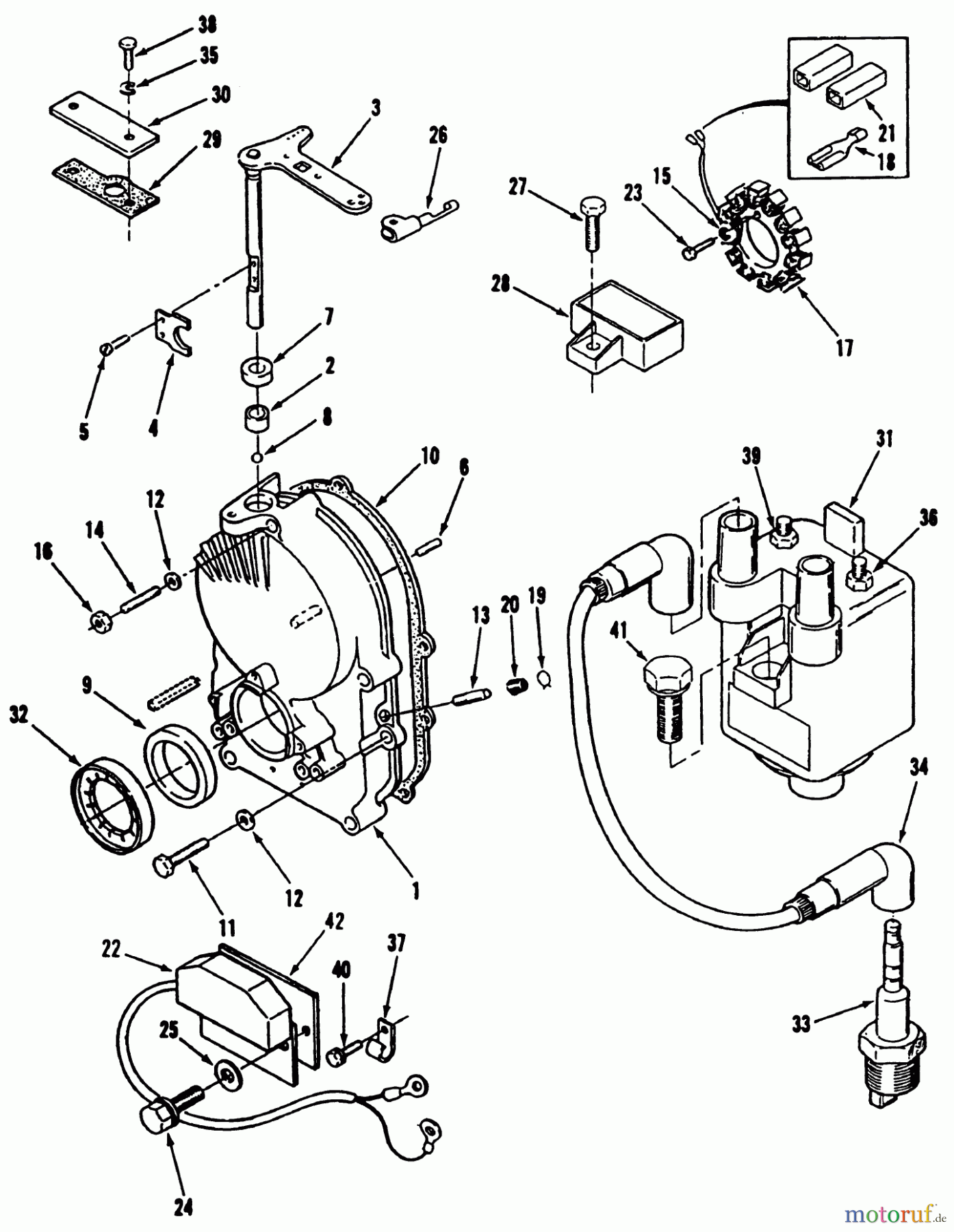 Toro Neu Mowers, Lawn & Garden Tractor Seite 1 31-10K803 (310-8) - Toro 310-8 Garden Tractor, 1992 (2000001-2999999) GEARCASE AND IGNITION CONTROLS POWER PLUS