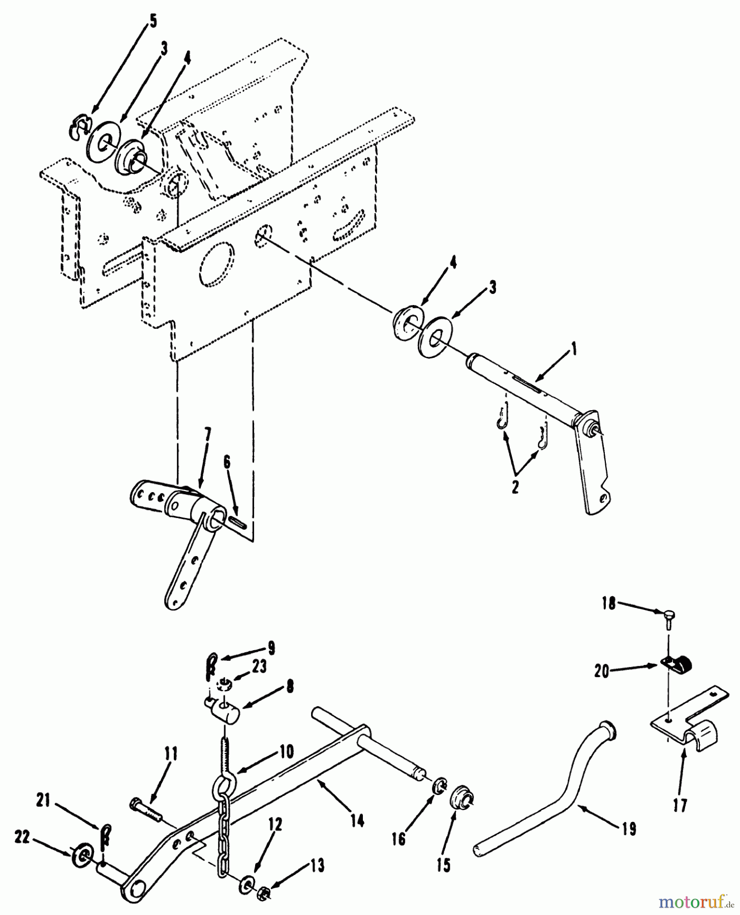 Toro Neu Mowers, Lawn & Garden Tractor Seite 1 31-10K803 (310-8) - Toro 310-8 Garden Tractor, 1992 (2000001-2999999) HYDROSTATIC LIFT LINKAGE 312-H & 416-H