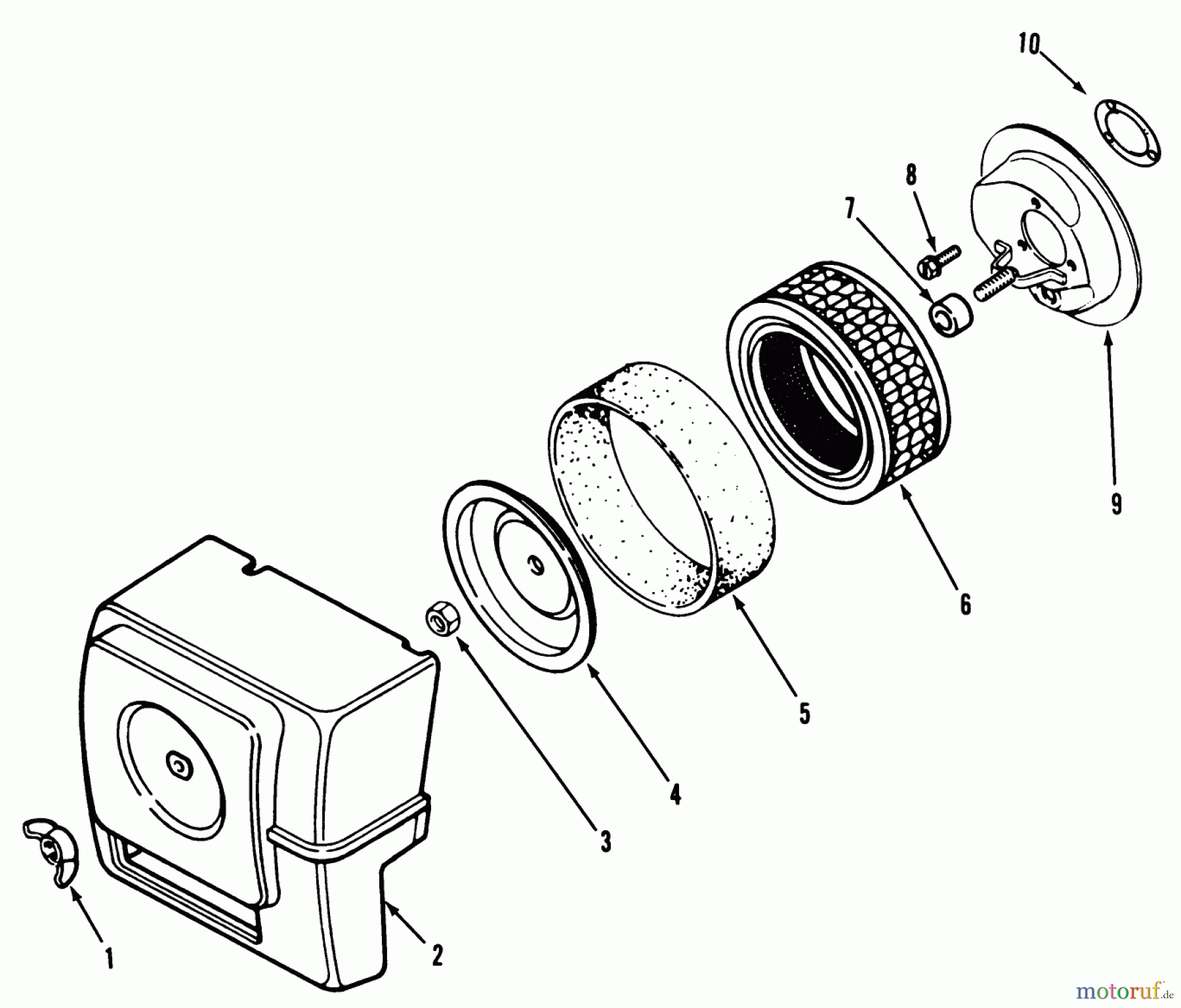 Toro Neu Mowers, Lawn & Garden Tractor Seite 1 31-10K803 (310-8) - Toro 310-8 Garden Tractor, 1992 (2000001-2999999) KOHLER AIR INTAKE