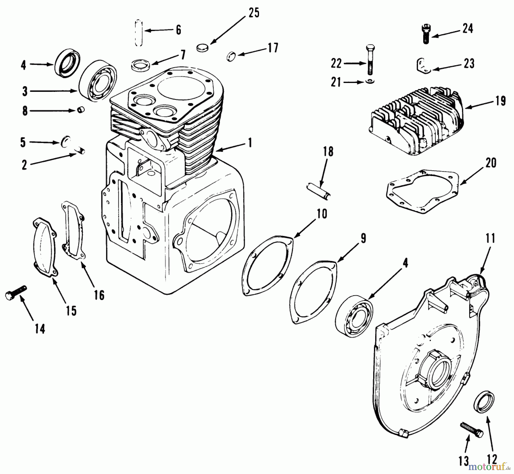 Toro Neu Mowers, Lawn & Garden Tractor Seite 1 31-10K803 (310-8) - Toro 310-8 Garden Tractor, 1992 (2000001-2999999) KOHLER CRANKCASE AND CYLINDER HEAD