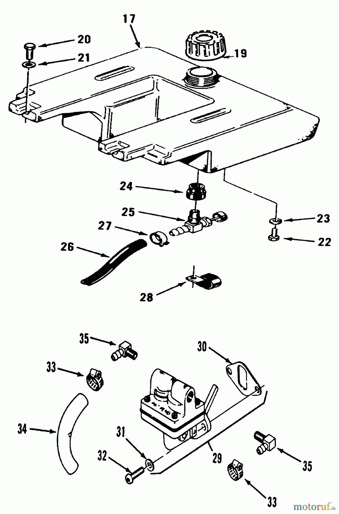 Toro Neu Mowers, Lawn & Garden Tractor Seite 1 31-10K803 (310-8) - Toro 310-8 Garden Tractor, 1992 (2000001-2999999) KOHLER FUEL SYSTEM