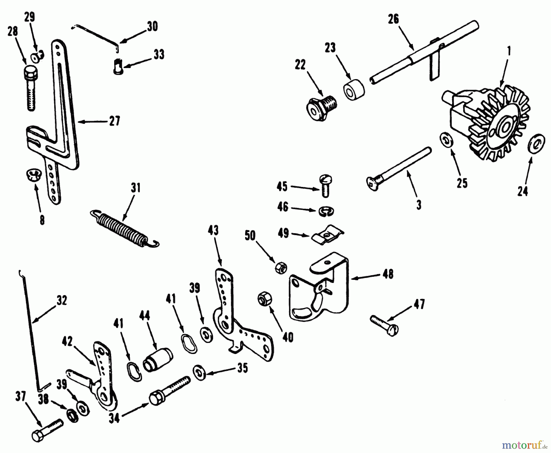 Toro Neu Mowers, Lawn & Garden Tractor Seite 1 31-10K803 (310-8) - Toro 310-8 Garden Tractor, 1992 (2000001-2999999) KOHLER GOVERNOR LINKAGE
