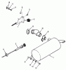Toro 31-10K803 (310-8) - 310-8 Garden Tractor, 1992 (2000001-2999999) Ersatzteile THROTTLE CHOKE AND EXHAUST