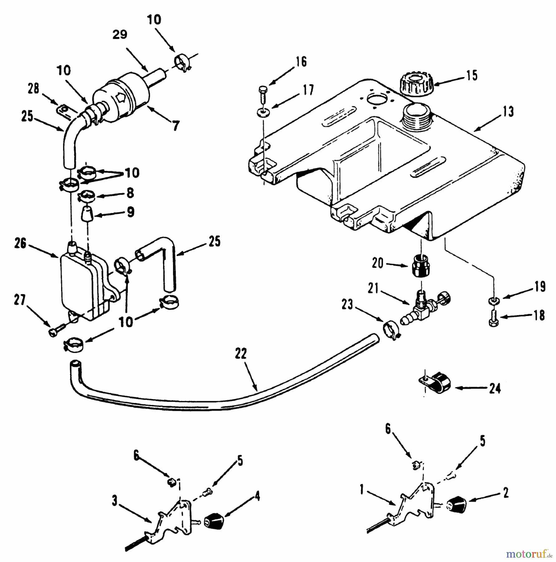 Toro Neu Mowers, Lawn & Garden Tractor Seite 1 31-10K803 (310-8) - Toro 310-8 Garden Tractor, 1992 (2000001-2999999) THROTTLE CHOKE AND FUEL CONTROLS POWER PLUS