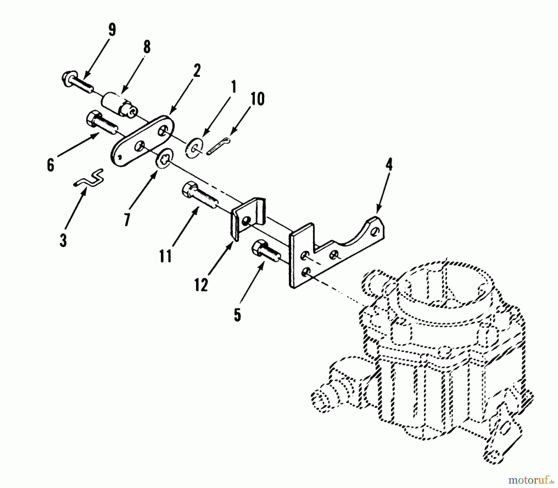 Toro Neu Mowers, Lawn & Garden Tractor Seite 2 C1-20OE02 (520-HC) - Toro 520-HC Garden Tractor, 1989 CHOKE LINKAGE