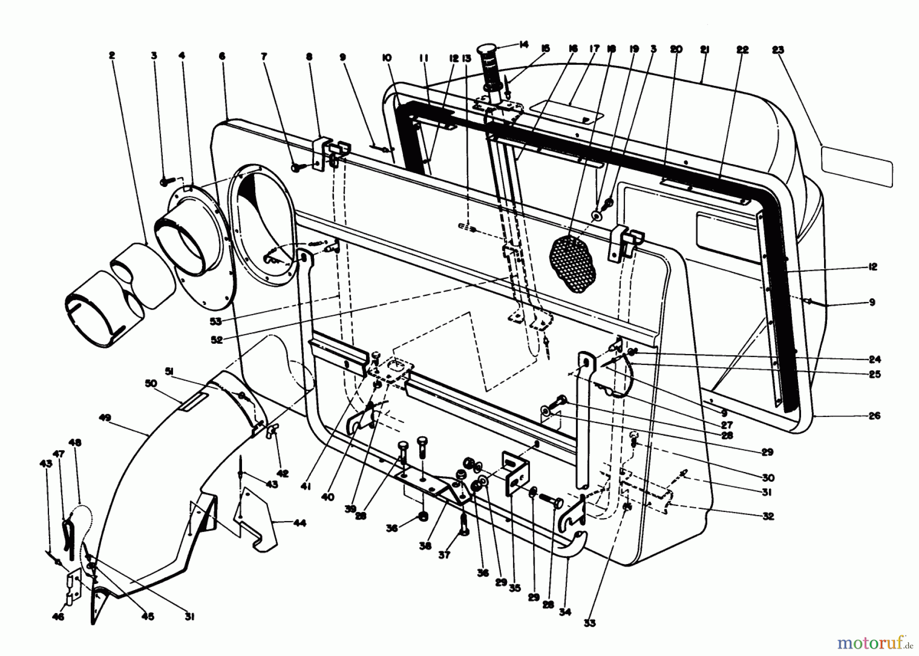 Toro Neu Accessories, Mower 59111 - Toro Easy Empty Grass Catcher, 1988 (8000001-8999999) EASY-EMPTY GRASS CATCHER MODEL 59111 (OPTIONAL)