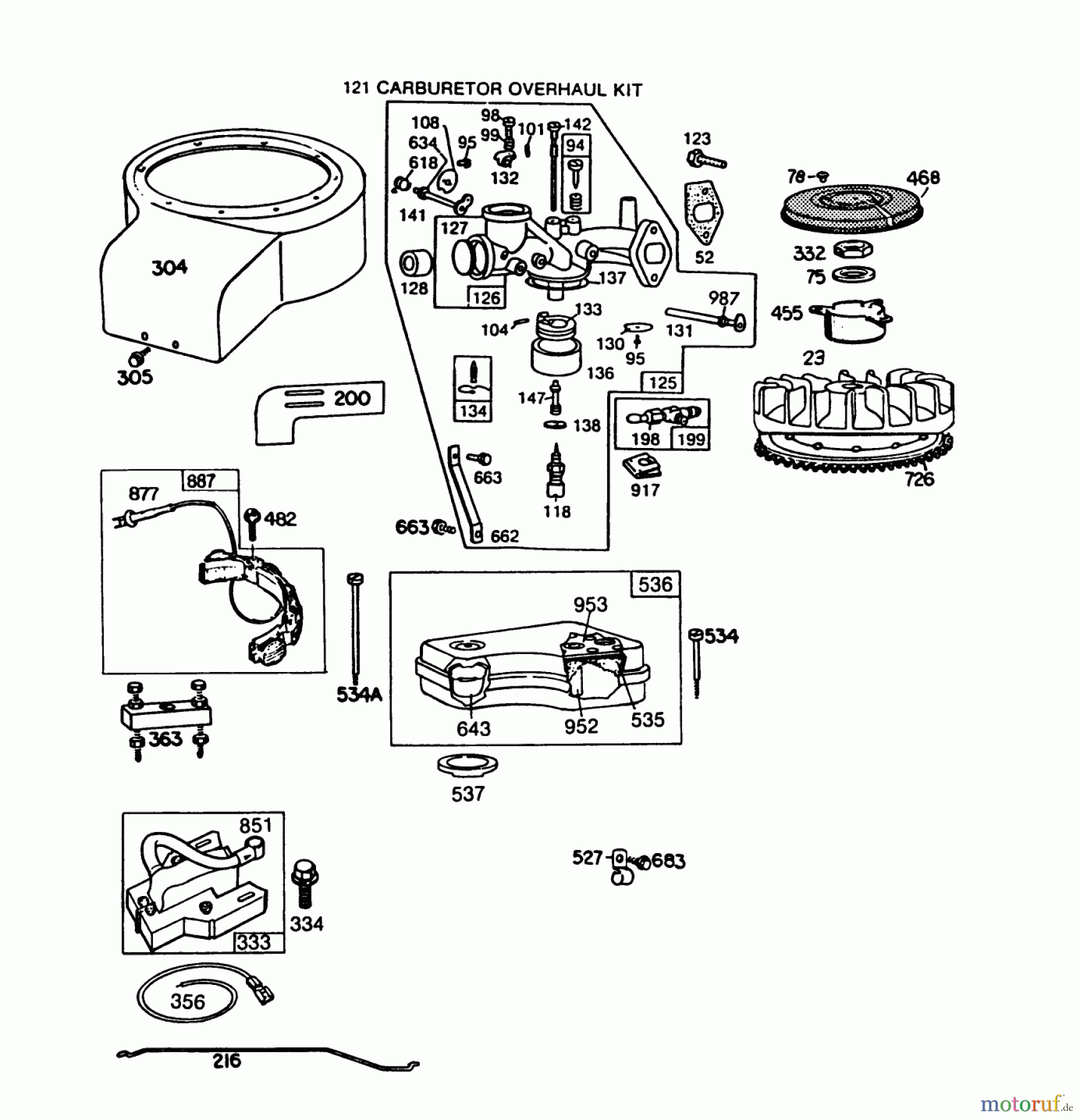 Toro Neu Mowers, Rear-Engine Rider 56138 (8-32) - Toro 8-32 Rear Engine Rider, 1988 (8000001-8999999) ENGINE BRIGGS & STRATTON MODEL NO. 191707-2161-01 8 H.P. REAR ENGINE RIDER RECOIL MODEL 56145 #2