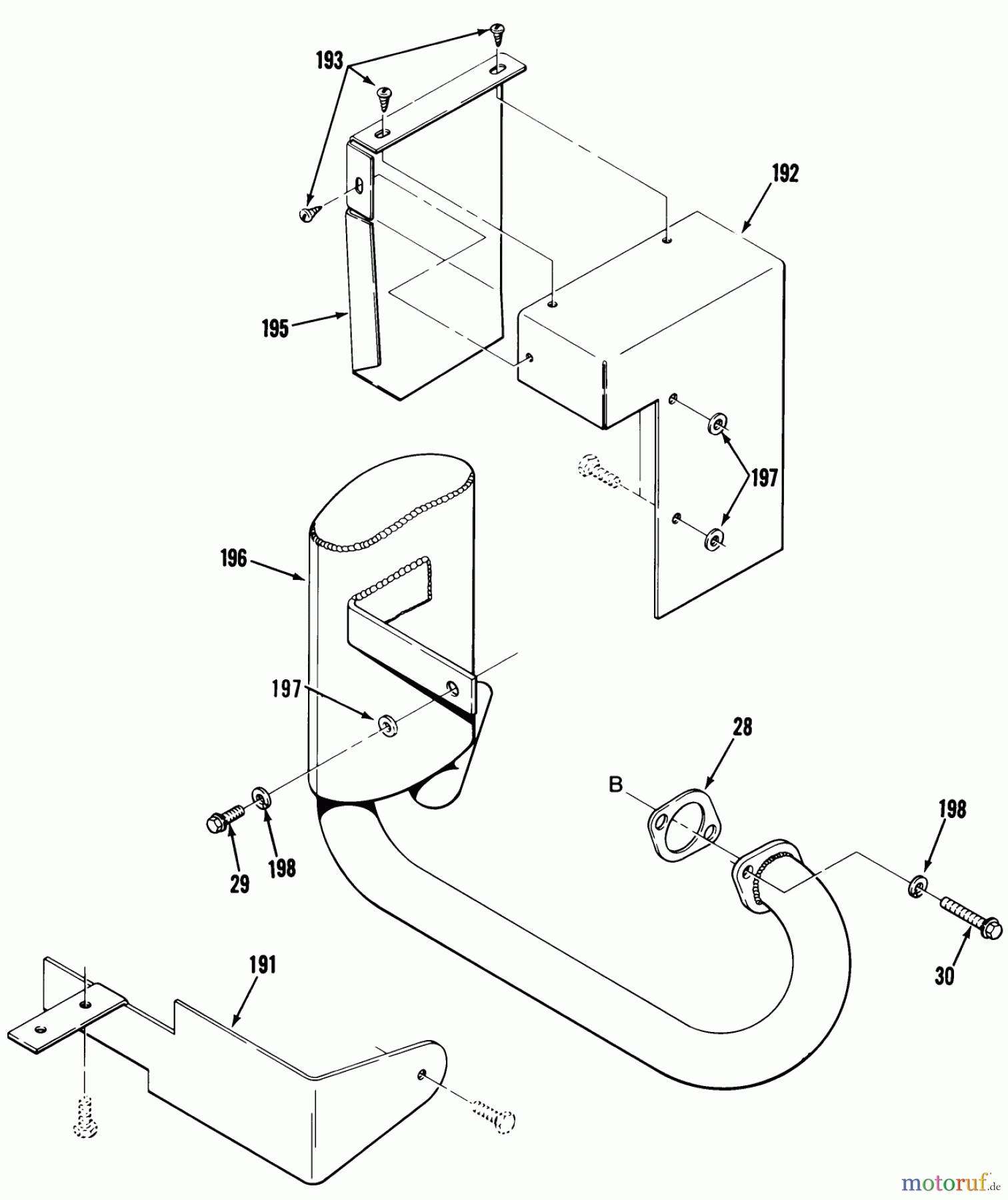 Toro Neu Mowers, Lawn & Garden Tractor Seite 1 32-11B402 (211-4) - Toro 211-4 Tractor, 1988 MUFFLER AND EXHAUST