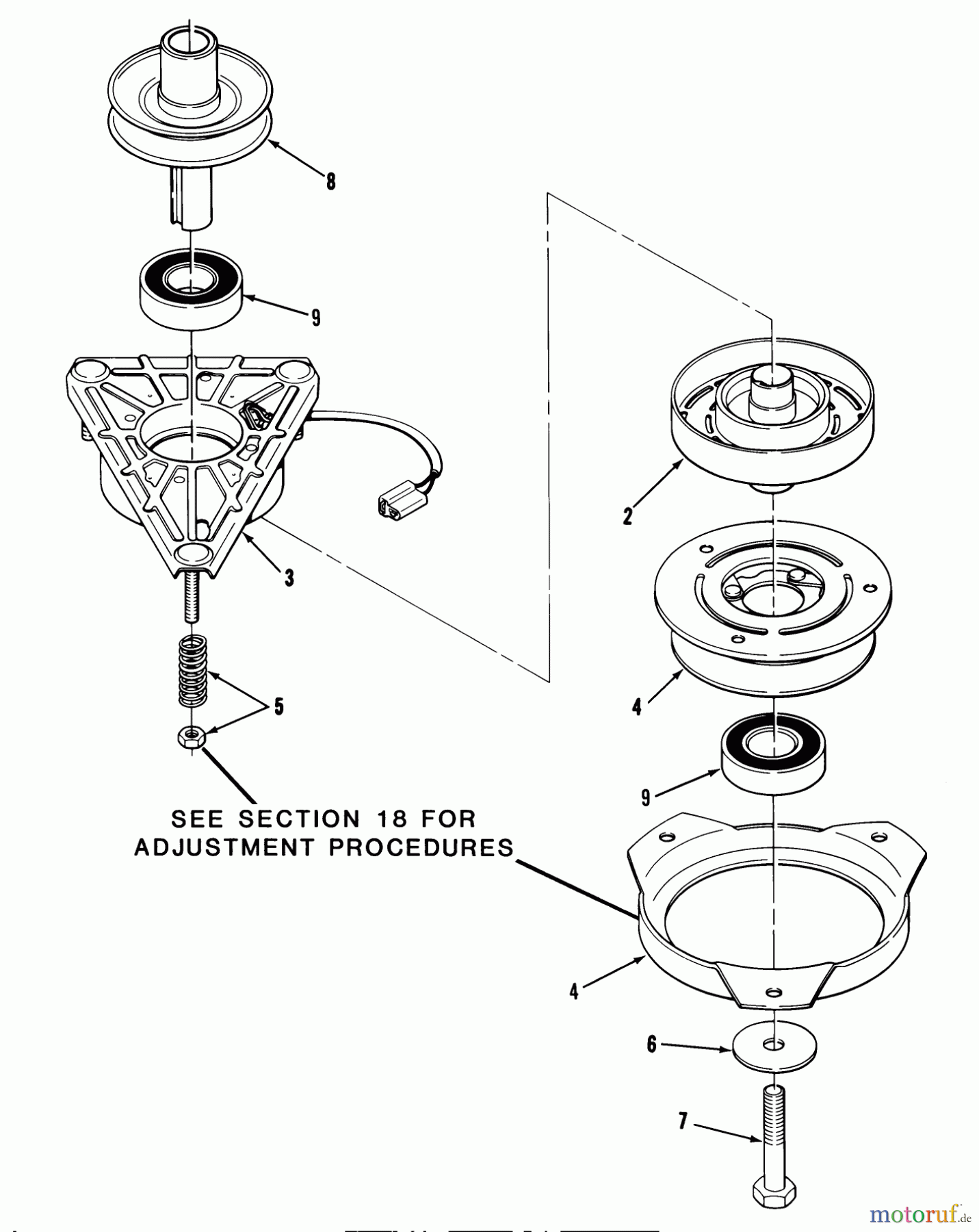 Toro Neu Mowers, Lawn & Garden Tractor Seite 1 32-11BX01 (211-5) - Toro 211-5 Tractor, 1987 ENGINE PULLEY & PTO CLUTCH