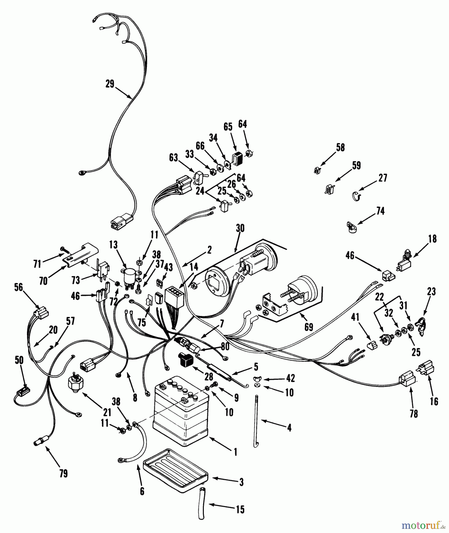 Toro Neu Mowers, Lawn & Garden Tractor Seite 1 32-10BE01 (210-H) - Toro 210-H Tractor, 1990 ELECTRICAL SYSTEM
