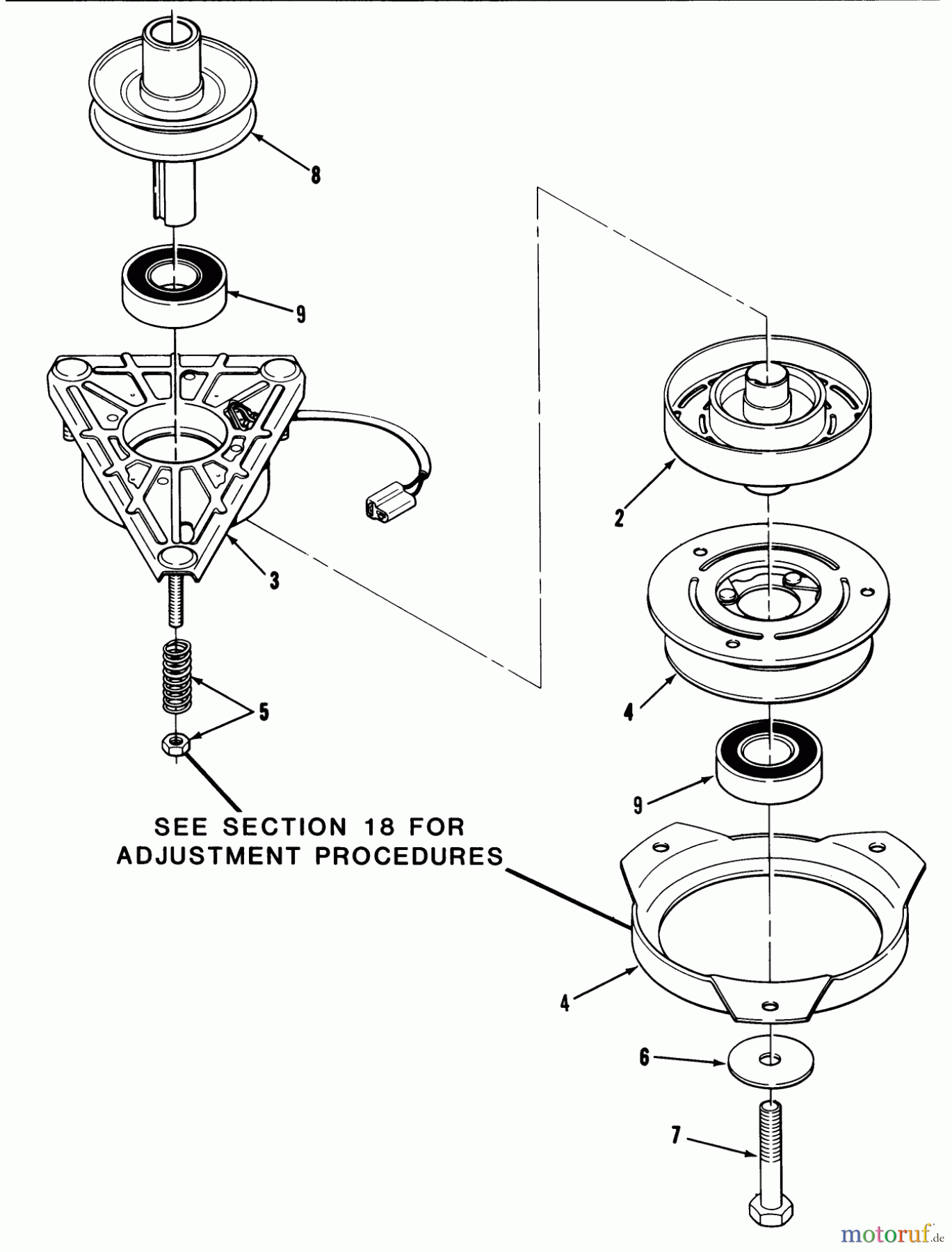  Toro Neu Mowers, Lawn & Garden Tractor Seite 1 32-10BE01 (210-H) - Toro 210-H Tractor, 1990 ENGINE PULLEY & PTO CLUTCH