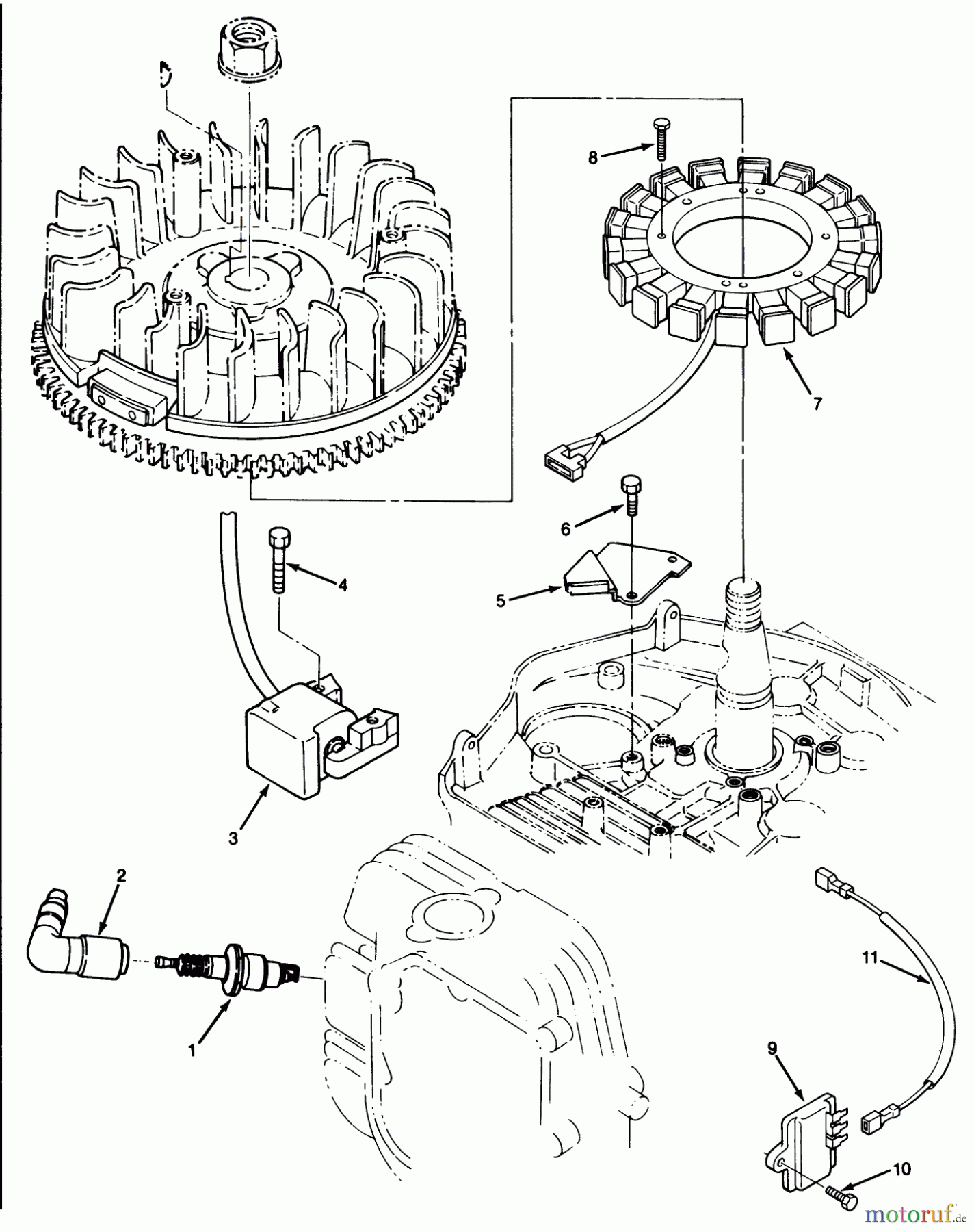 Toro Neu Mowers, Lawn & Garden Tractor Seite 1 32-10B501 (210-5) - Toro 210-5 Tractor, 1990 IGNITION