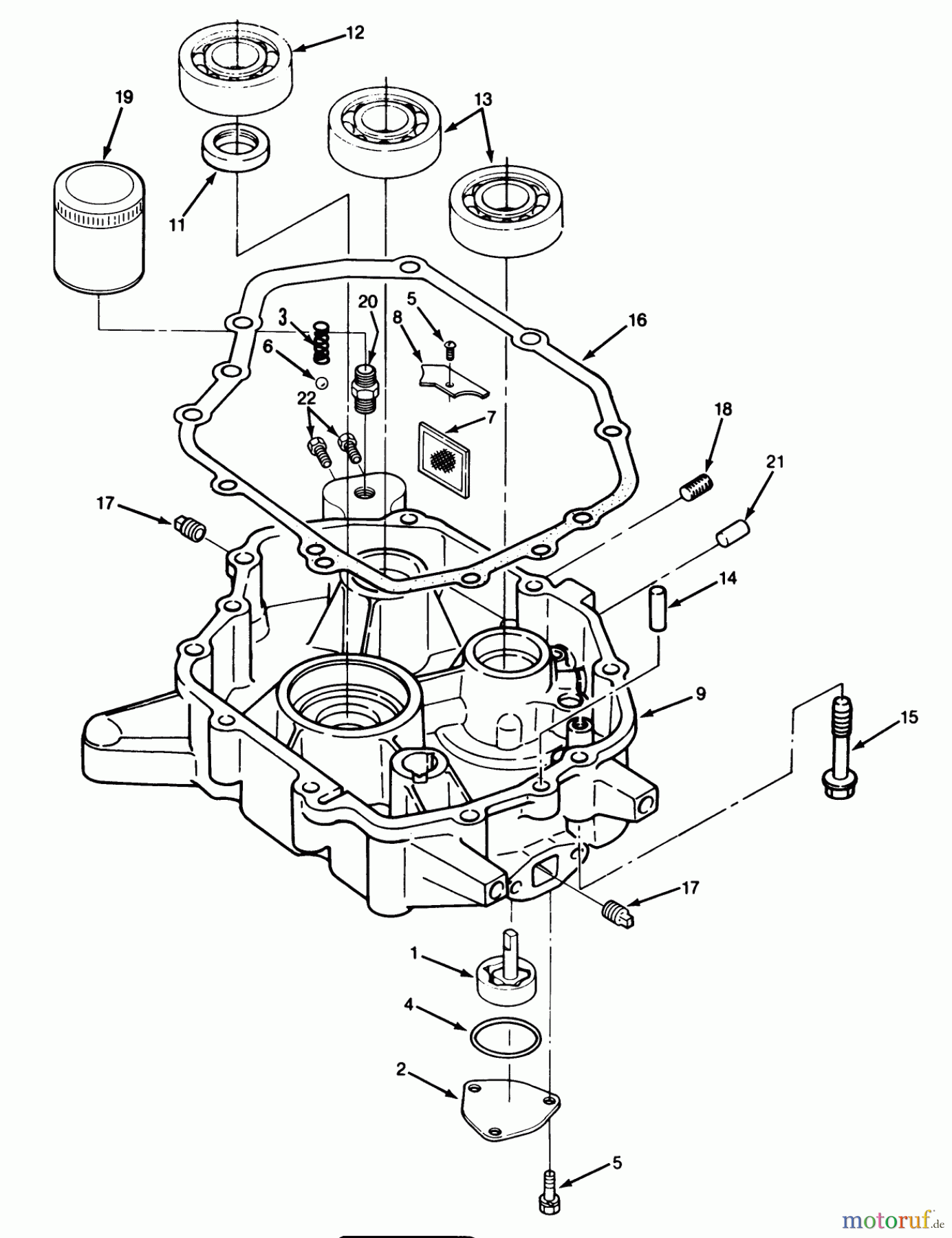 Toro Neu Mowers, Lawn & Garden Tractor Seite 1 32-10BE01 (210-H) - Toro 210-H Tractor, 1990 OIL BASE AND OIL PUMP