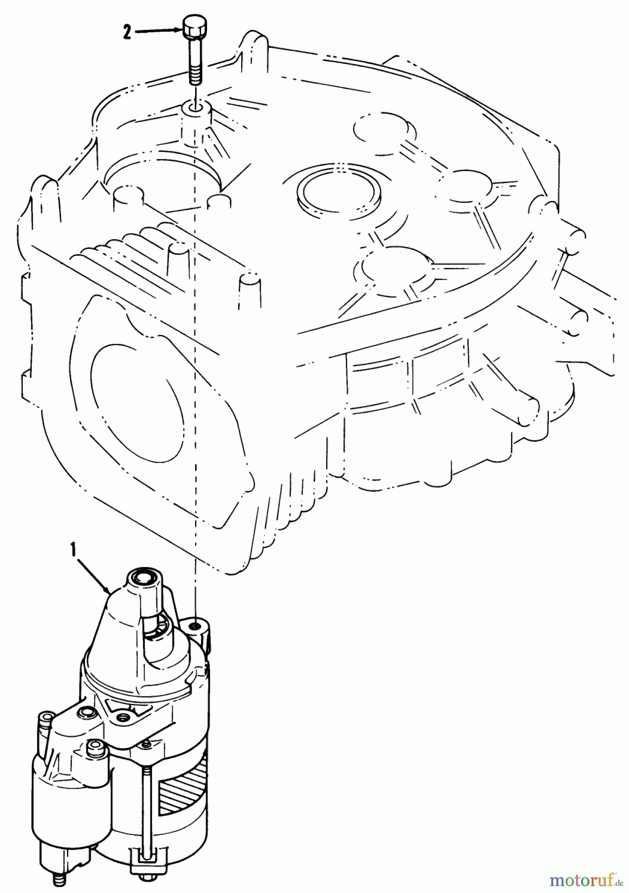 Toro Neu Mowers, Lawn & Garden Tractor Seite 1 32-12OE02 (212-H) - Toro 212-H Tractor, 1991 (1000001-1999999) 12HP ENGINE STARTER ASSEMBLY
