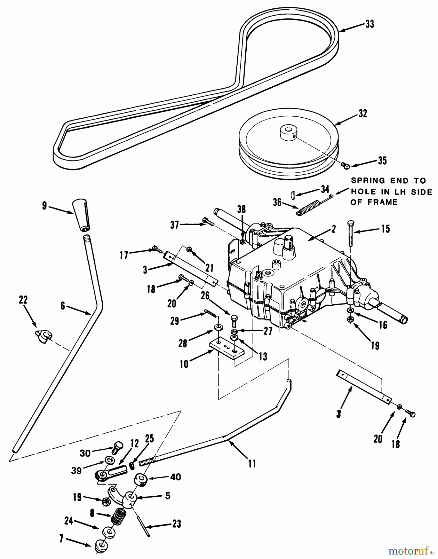 Toro Neu Mowers, Lawn & Garden Tractor Seite 1 32-12OE02 (212-H) - Toro 212-H Tractor, 1991 (1000001-1999999) TRANSMISSION ASSEMBLY (210-5 & 212-5)