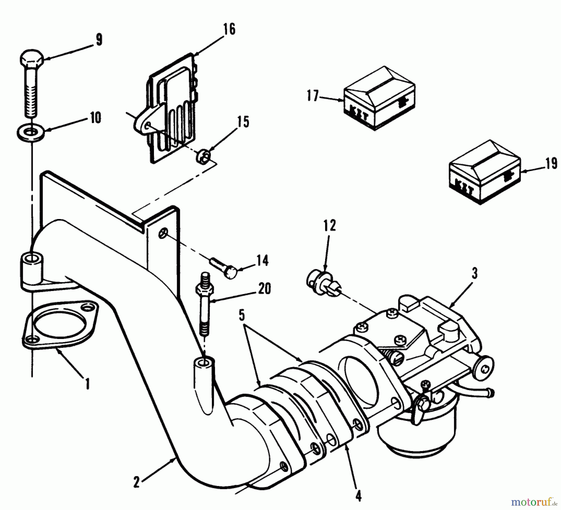  Toro Neu Mowers, Lawn & Garden Tractor Seite 1 32-10BE03 (210-H) - Toro 210-H Tractor, 1992 (2000001-2999999) 12.5HP ENGINE CARBURETOR ASSEMBLY