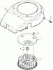 Toro 32-10B503 (210-5) - 210-5 Tractor, 1992 (2000001-2999999) Ersatzteile 12.5HP ENGINE FLYWHEEL & COVER ASSEMBLY