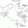Toro 32-11B501 (211-5) - 211-5 Tractor, 1987 Ersatzteile BRAKE AND CLUTCH LINKAGE 3 & 5 SPEEDS
