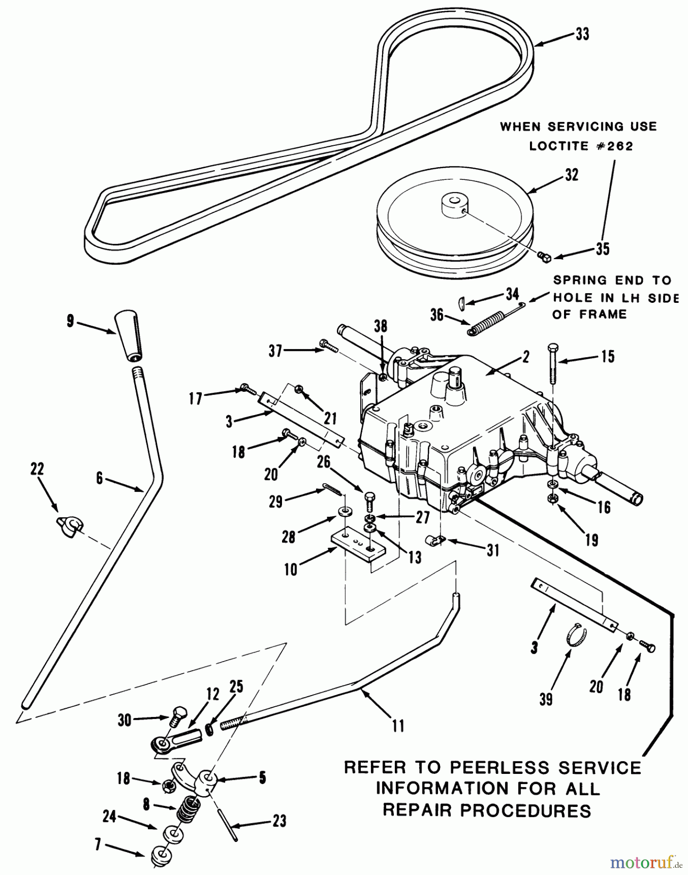 Toro Neu Mowers, Lawn & Garden Tractor Seite 1 32-1205A1 (212-5) - Toro 212-5 Tractor, 1991 (1000001-1999999) 5-SPEED TRANSMISSION