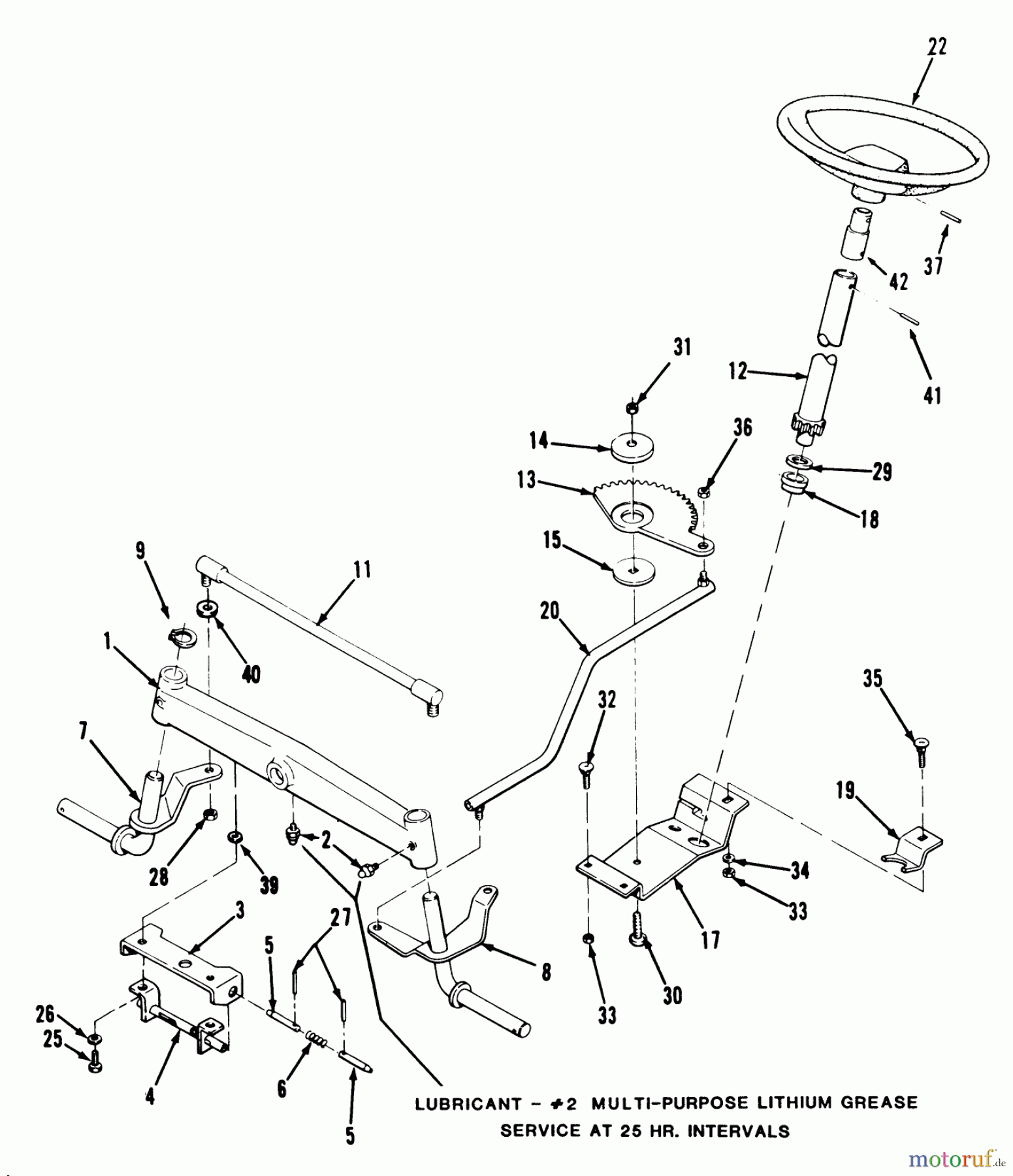  Toro Neu Mowers, Lawn & Garden Tractor Seite 1 32-12BEA3 (212-H) - Toro 212-H Tractor, 1991 (1000001-1999999) FRONT AXLE & STEERING ASSEMBLY