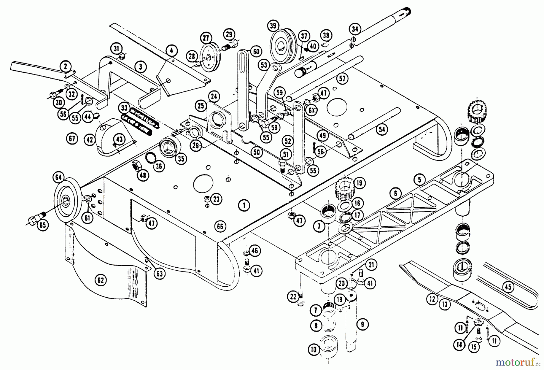 Toro Neu Mowers, Lawn & Garden Tractor Seite 1 33R (33R) - Toro 33R Lawn Ranger, 1963 PARTS LIST FOR LAWN RANGER ROTARY MOWER