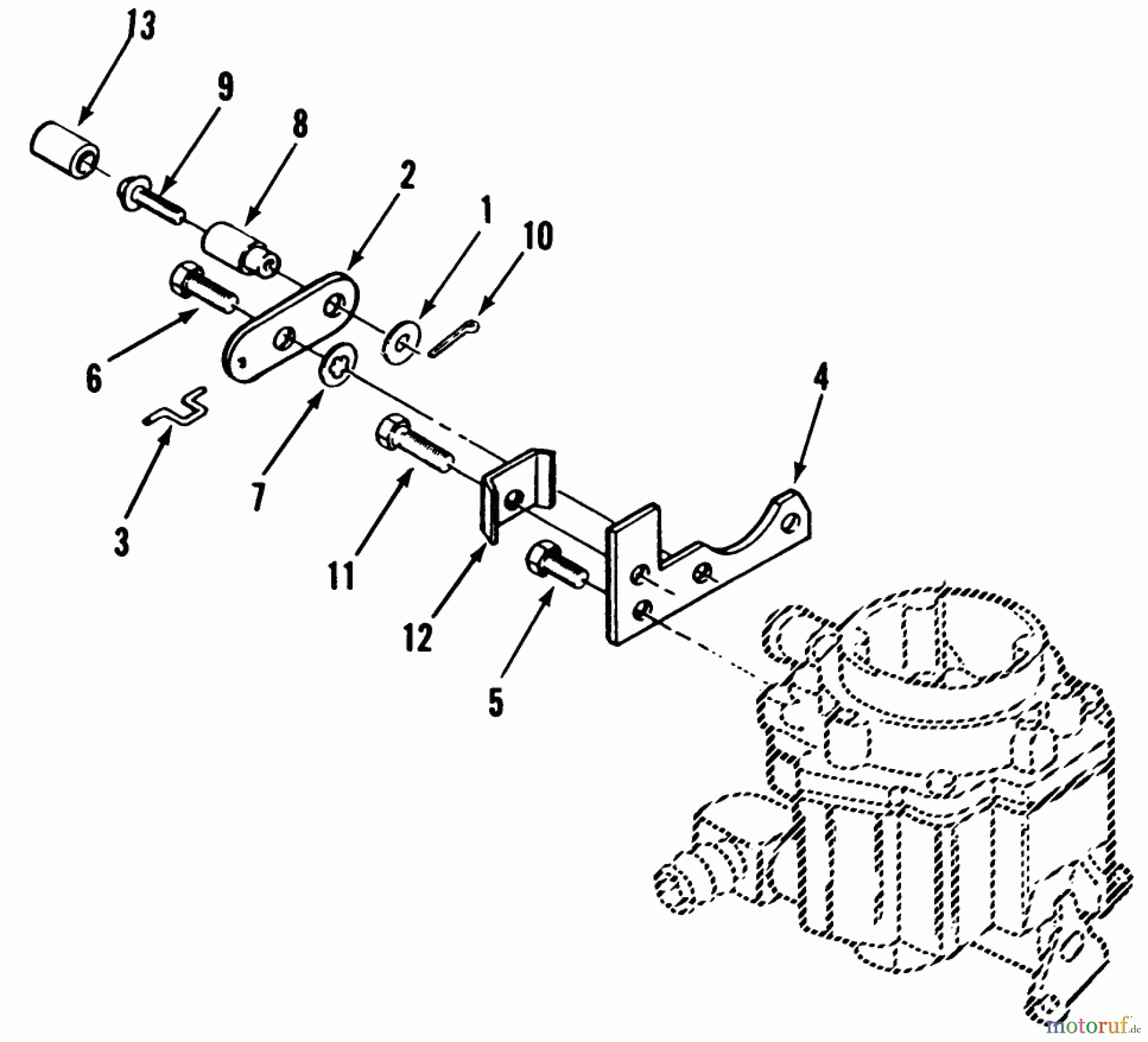  Toro Neu Mowers, Lawn & Garden Tractor Seite 1 41-20OE01 (520-H) - Toro 520-H Garden Tractor, 1990 CHOKE LINKAGE