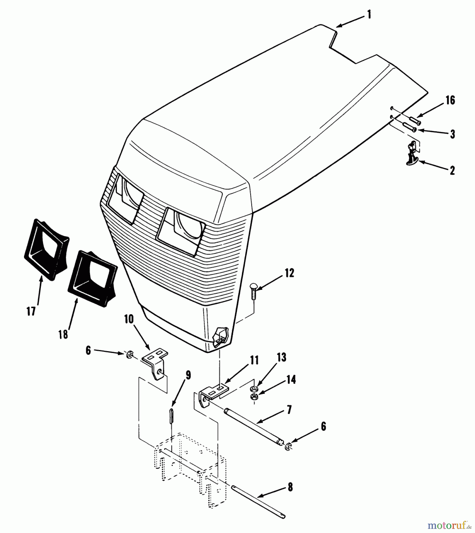 Toro Neu Mowers, Lawn & Garden Tractor Seite 1 41-20O801 (520-8) - Toro 520-8 Garden Tractor, 1990 SHEET METAL AND COVERS #1