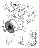 Toro 41-20OE03 (520-H) - 520-H Garden Tractor, 1992 (2000001-2999999) Ersatzteile BLOWER HOUSING AND GOVERNOR
