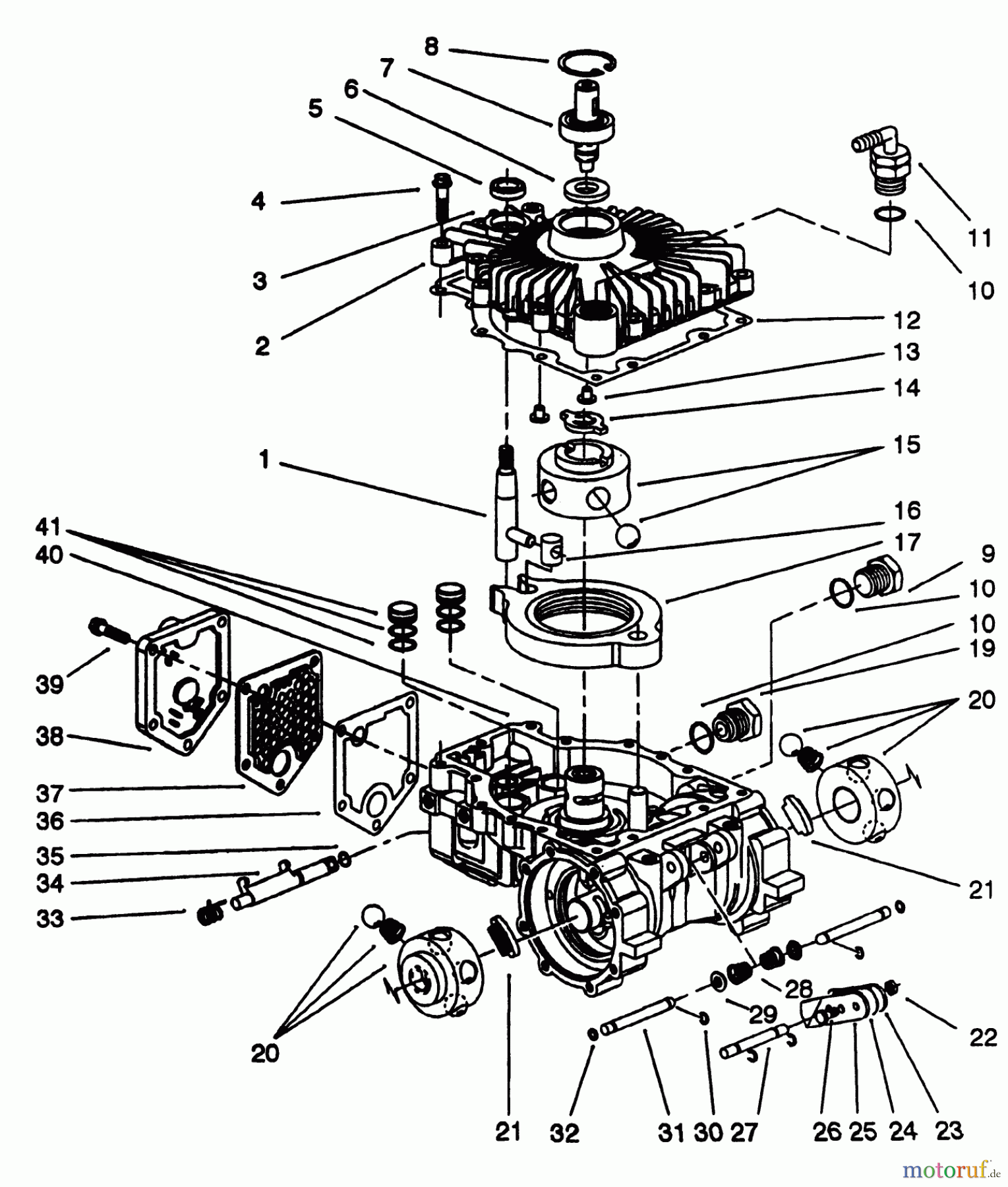  Toro Neu Mowers, Lawn & Garden Tractor Seite 1 42-16BE01 (246-H) - Toro 246-H Yard Tractor, 1992 (2000001-2999999) TRANSMISSION EATON MODEL 751-045 #1