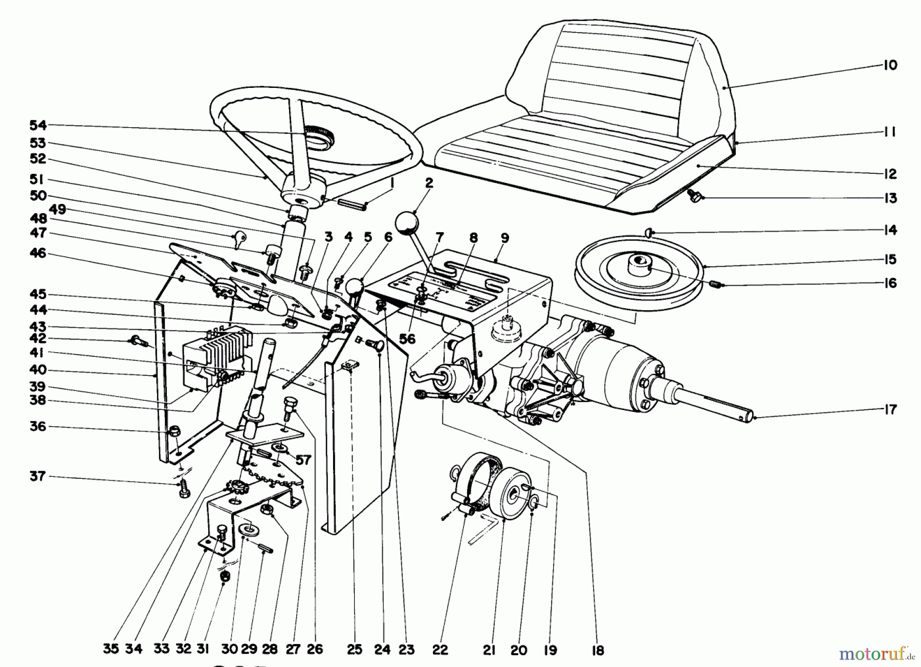 Toro Neu Mowers, Lawn & Garden Tractor Seite 1 55050 (935) - Toro 935 Electric Lawn Tractor, 1969 (9000001-9999999) 935 AND 935E DASH ASSEMBLY