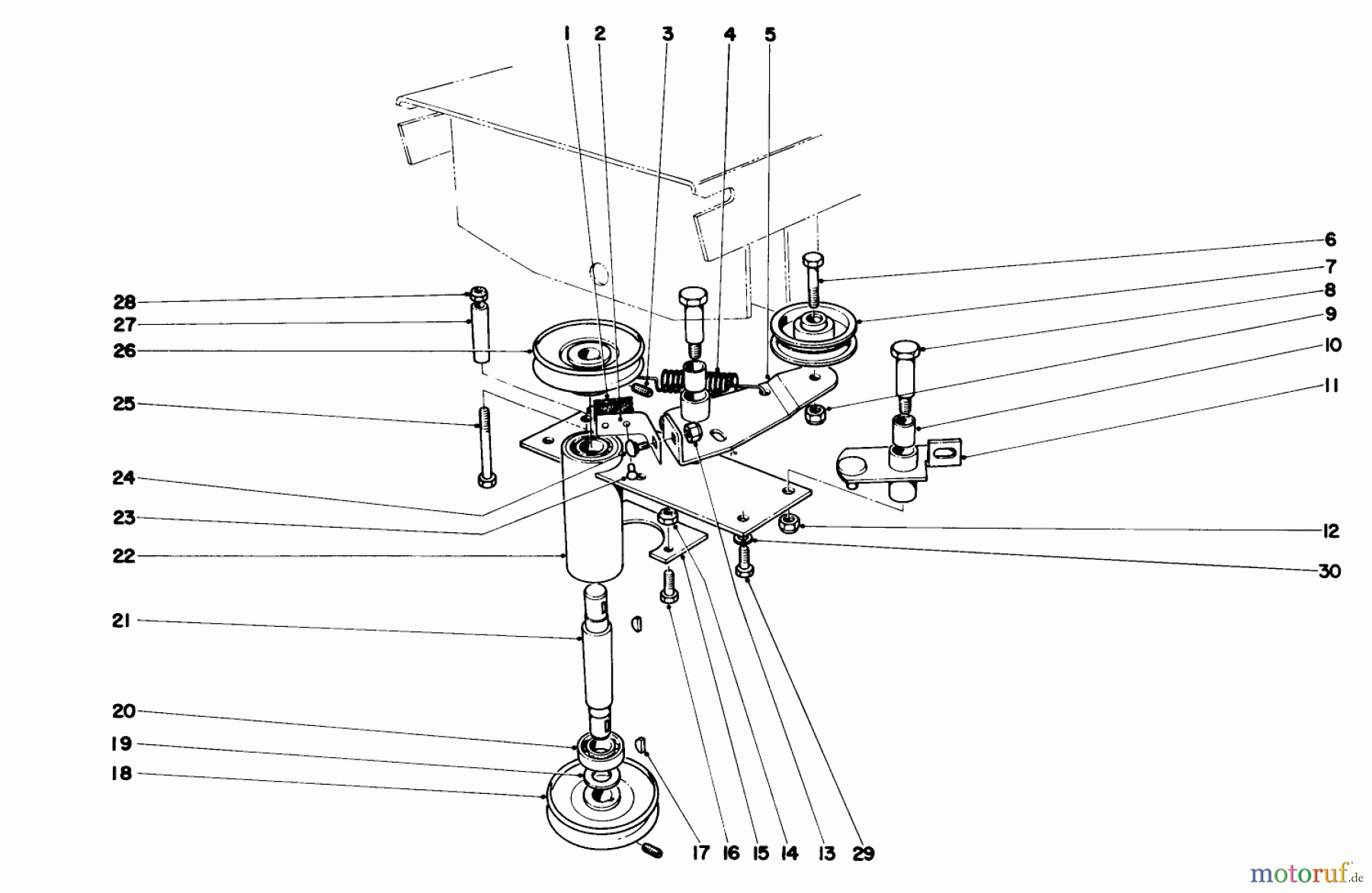 Toro Neu Mowers, Lawn & Garden Tractor Seite 1 55152 (888) - Toro 888 Toromatic Tractor, 1970 (0000001-0999999) POWER TAKEOFF ASSEMBLY