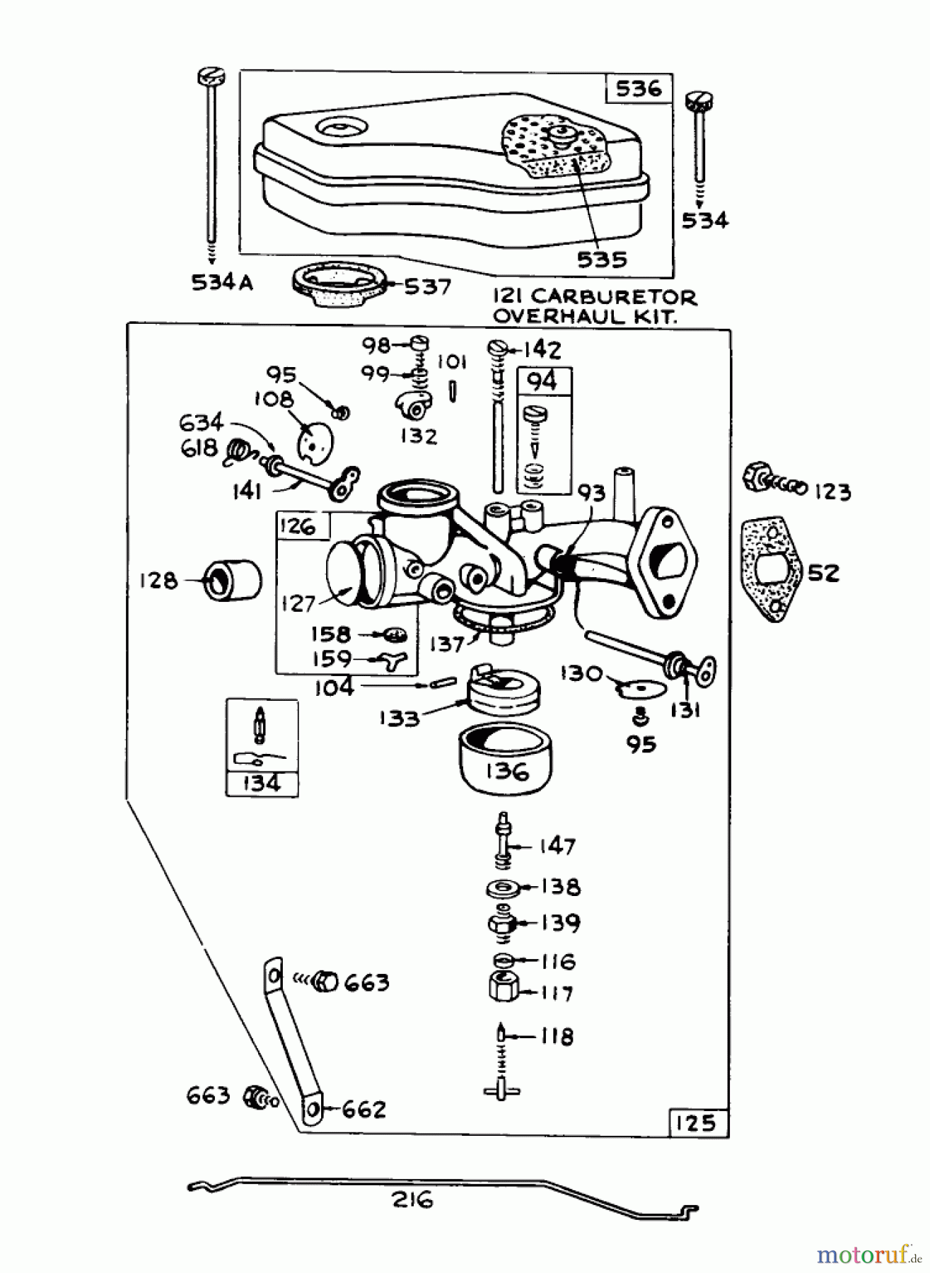 Toro Neu Mowers, Lawn & Garden Tractor Seite 1 55166 (880) - Toro 880 Electric Tractor, 1973 (3000001-3999999) MODEL NO. 390811 CARBURETOR ASSEMBLY (FOR ENGINE 190707-0626)