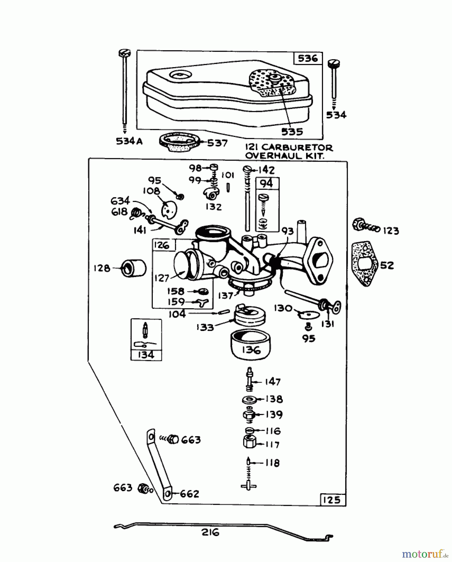  Toro Neu Mowers, Lawn & Garden Tractor Seite 1 55275 (888) - Toro 888 Toromatic Tractor, 1972 (2000001-2999999) MODEL NO. 390811 CARBURETOR ASSEMBLY (FOR ENGINE 190707-0626)