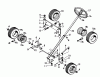 Toro 57201 - 25" Lawn Tractor, 1968 (8000001-8999999) Ersatzteile FRONT END AND WHEELS
