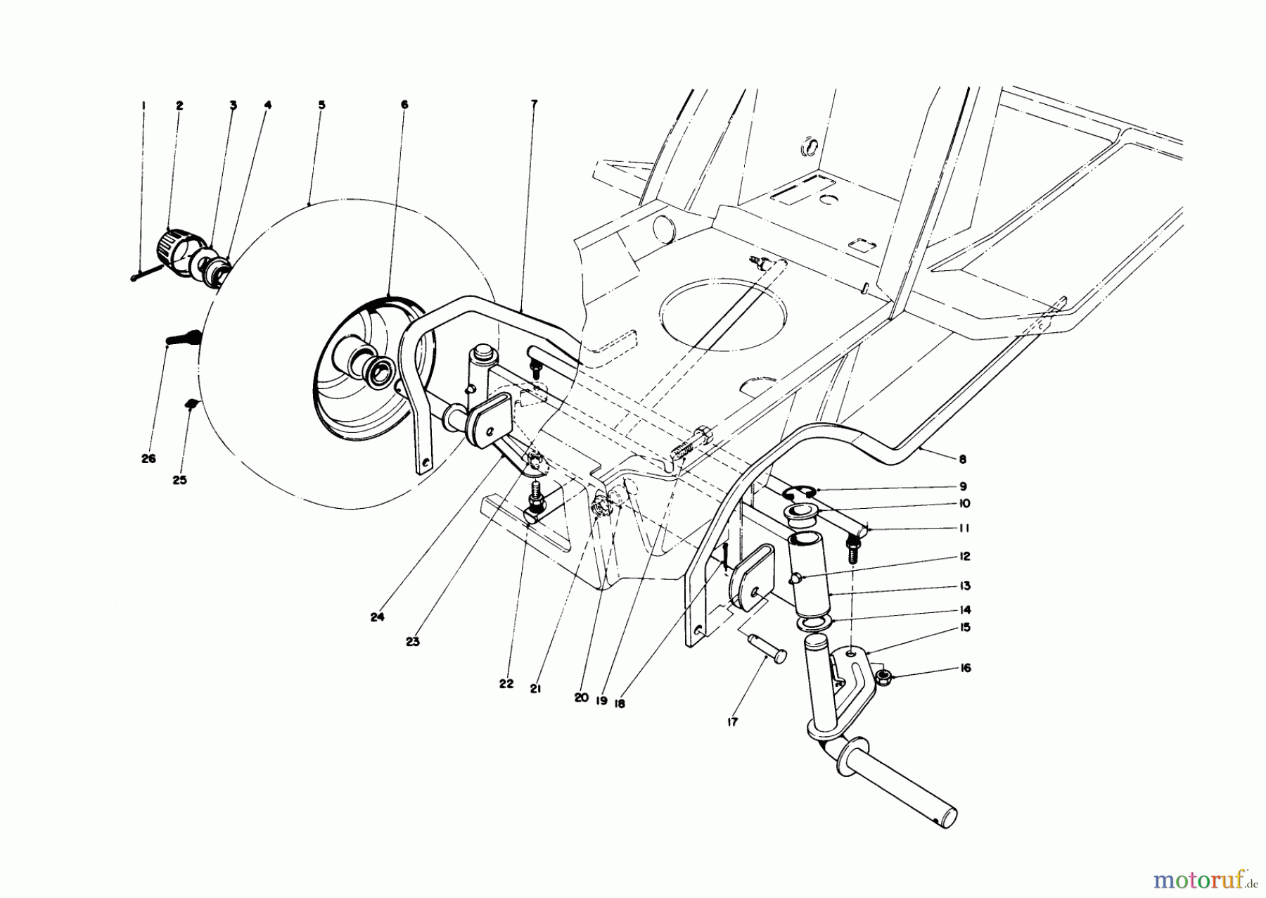Toro Neu Mowers, Lawn & Garden Tractor Seite 1 57360 (11-32) - Toro 11-32 Lawn Tractor, 1979 (9000001-9999999) FRONT AXLE ASSEMBLY