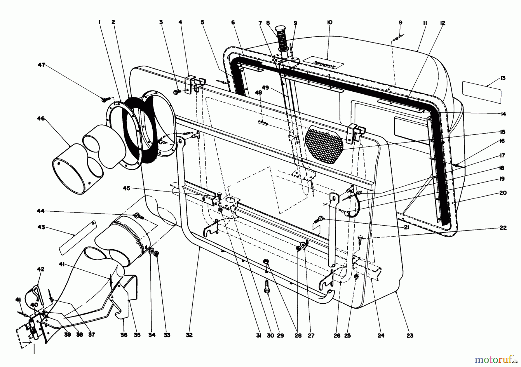 Toro Neu Mowers, Lawn & Garden Tractor Seite 1 57360 (11-32) - Toro 11-32 Lawn Tractor, 1981 (1000001-1999999) EASY-EMPTY GRASS CATCHER MODEL 59111 #1