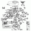Toro 57360 (11-32) - 11-32 Lawn Tractor, 1981 (1000001-1999999) Ersatzteile ENGINE BRIGGS & STRATTON MODEL 252707-0223-01, ENGINE BRIGGS & STRATTON MODEL 252707-0177-01 (MODEL 57360)
