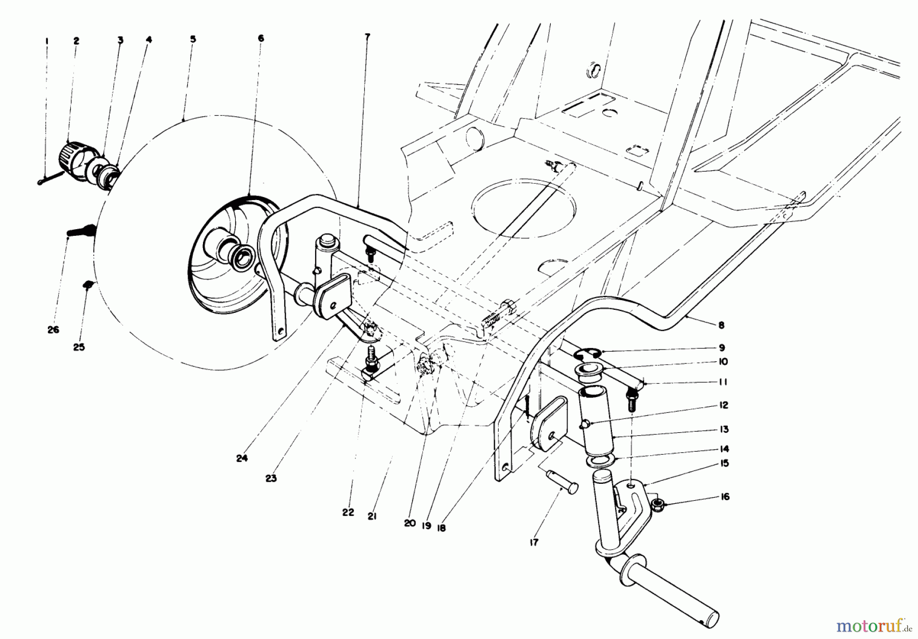  Toro Neu Mowers, Lawn & Garden Tractor Seite 1 57360 (11-32) - Toro 11-32 Lawn Tractor, 1981 (1000001-1999999) FRONT AXLE ASSEMBLY