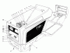 Toro 57360 (11-32) - 11-32 Lawn Tractor, 1984 (4000001-4999999) Ersatzteile HOOD ASSEMBLY MODEL 57360