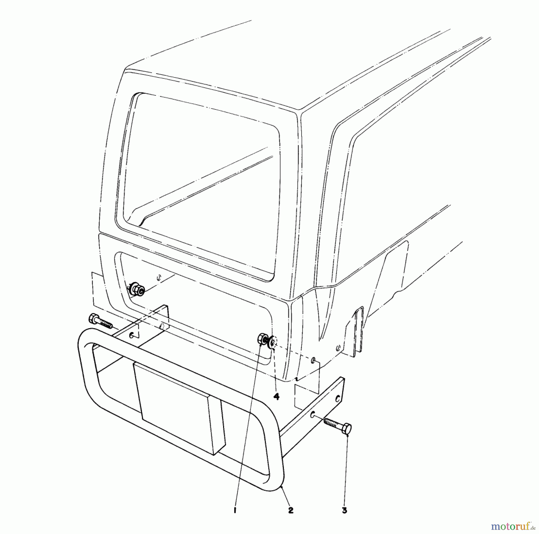 Toro Neu Mowers, Lawn & Garden Tractor Seite 1 57300 (8-32) - Toro 8-32 Front Engine Rider, 1985 (5000001-5999999) BUMPER KIT MODEL NO. 59102 (OPTIONAL)
