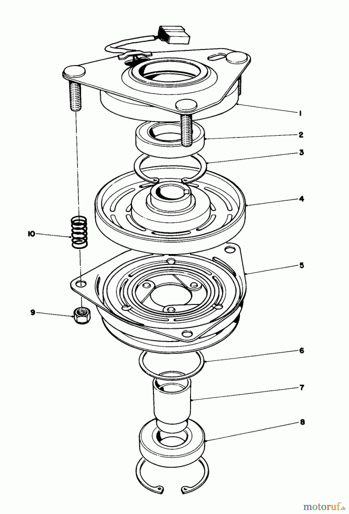 Toro Neu Mowers, Lawn & Garden Tractor Seite 1 57300 (8-32) - Toro 8-32 Front Engine Rider, 1985 (5000001-5999999) CLUTCH ASSEMBLY NO. 44-0770