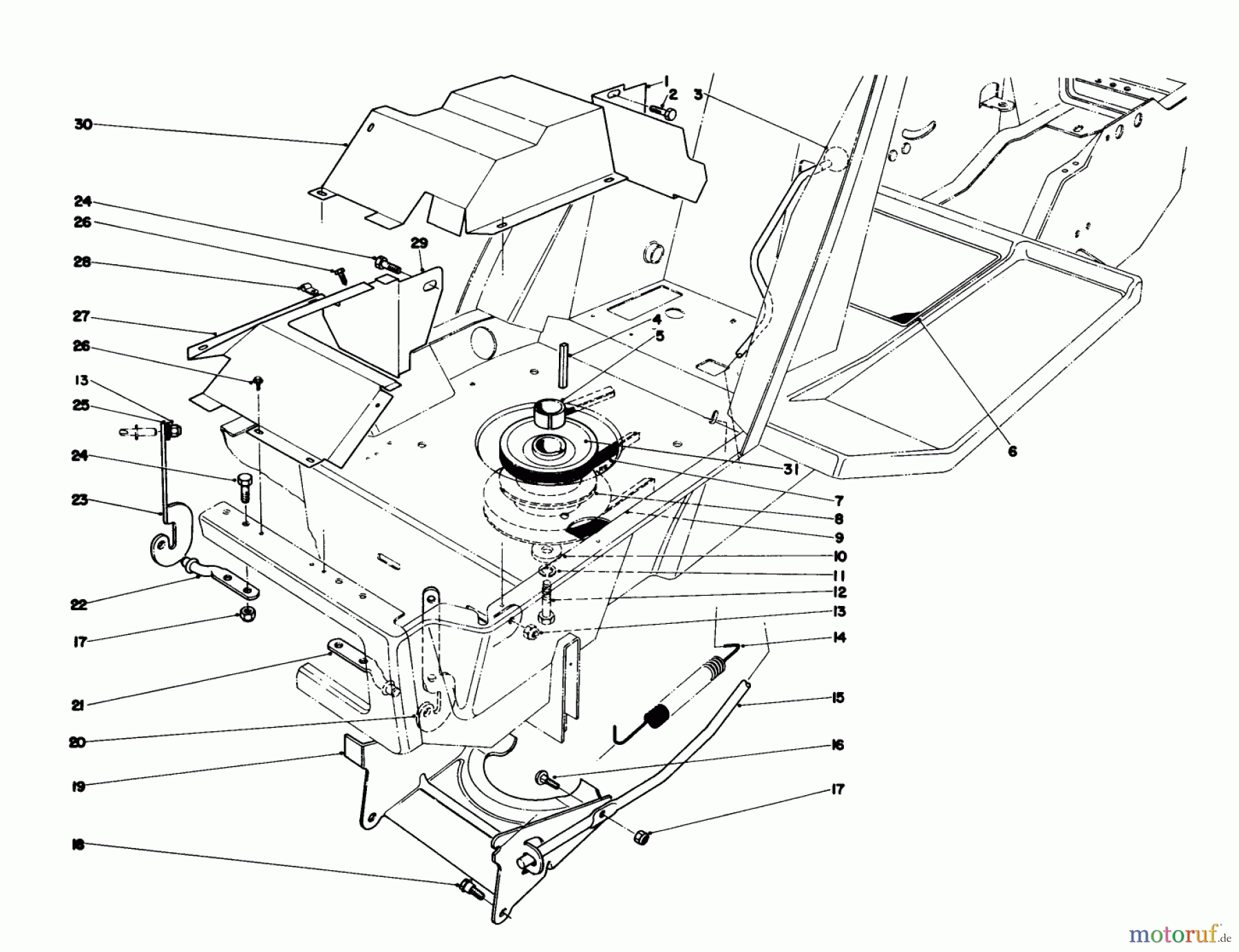 Toro Neu Mowers, Lawn & Garden Tractor Seite 1 57356 (11-42) - Toro 11-42 Lawn Tractor, 1979 (9000001-9999999) CLUTCH & ACTUATOR ASSEMBLY
