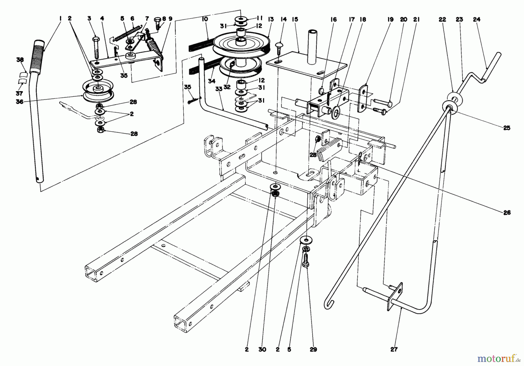 Toro Neu Mowers, Lawn & Garden Tractor Seite 1 57356 (11-42) - Toro 11-42 Lawn Tractor, 1980 (0000001-0999999) 36