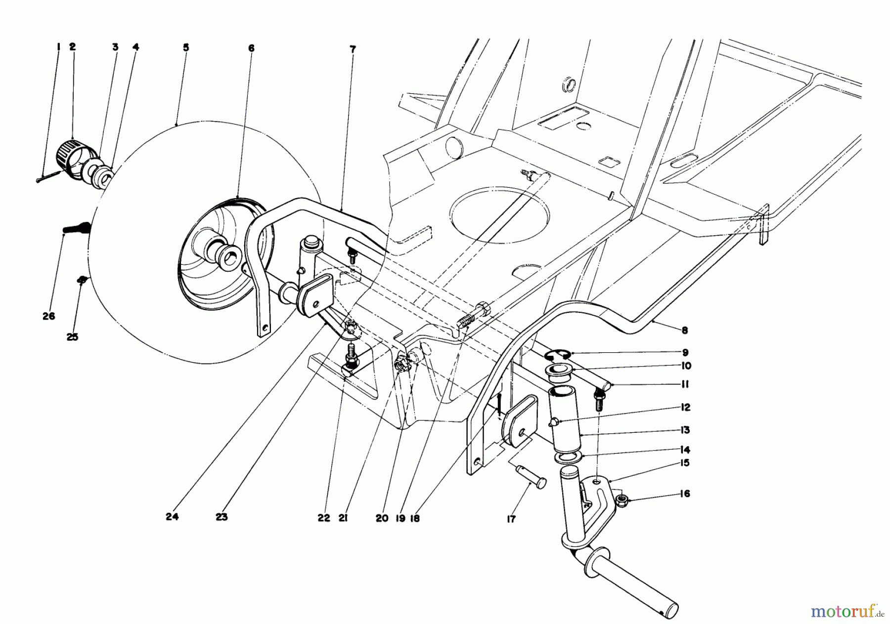 Toro Neu Mowers, Lawn & Garden Tractor Seite 1 57356 (11-42) - Toro 11-42 Lawn Tractor, 1980 (0000001-0999999) FRONT AXLE ASSEMBLY